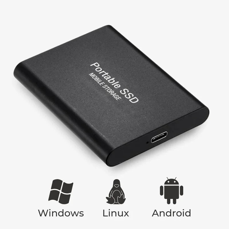 Olyyra M.2 Speed Portable SSD – 1000 MB/s USB 3.1 Type-C, Shock-Resistant, 500GB / 1TB / 2TB | Windows, macOS & Android — Mobile Backup & Creative Use