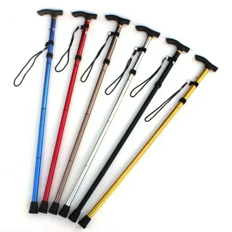 Olyyra Adjustable Foldable Aluminum Hiking Pole – 5-Level Height Adjustment (84–93cm), Compact Folded Size 27×14cm | Trekking, Hiking & Mountaineering | 6 Color Options