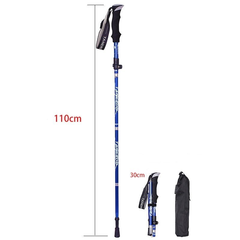 Olyyra Adjustable Hiking Poles – Aluminum or Carbon Construction, Ergonomic Joint-Relief Grip, Anti-Slip Tip, Foldable & Compact | Trekking, Hiking & Long-Distance Outdoor Adventures