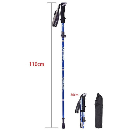 Olyyra Adjustable Hiking Poles – Aluminum or Carbon Construction, Ergonomic Joint-Relief Grip, Anti-Slip Tip, Foldable & Compact | Trekking, Hiking & Long-Distance Outdoor Adventures
