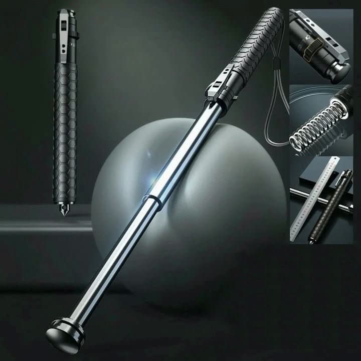 Olyyra Pop-Up Telescopic Safety Walking Cane – Lightweight Alloy Steel Self-Defense Hiking Stick for Travel, Outdoor & Everyday Use