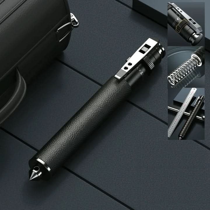 Olyyra Pop-Up Telescopic Safety Walking Cane – Lightweight Alloy Steel Self-Defense Hiking Stick for Travel, Outdoor & Everyday Use