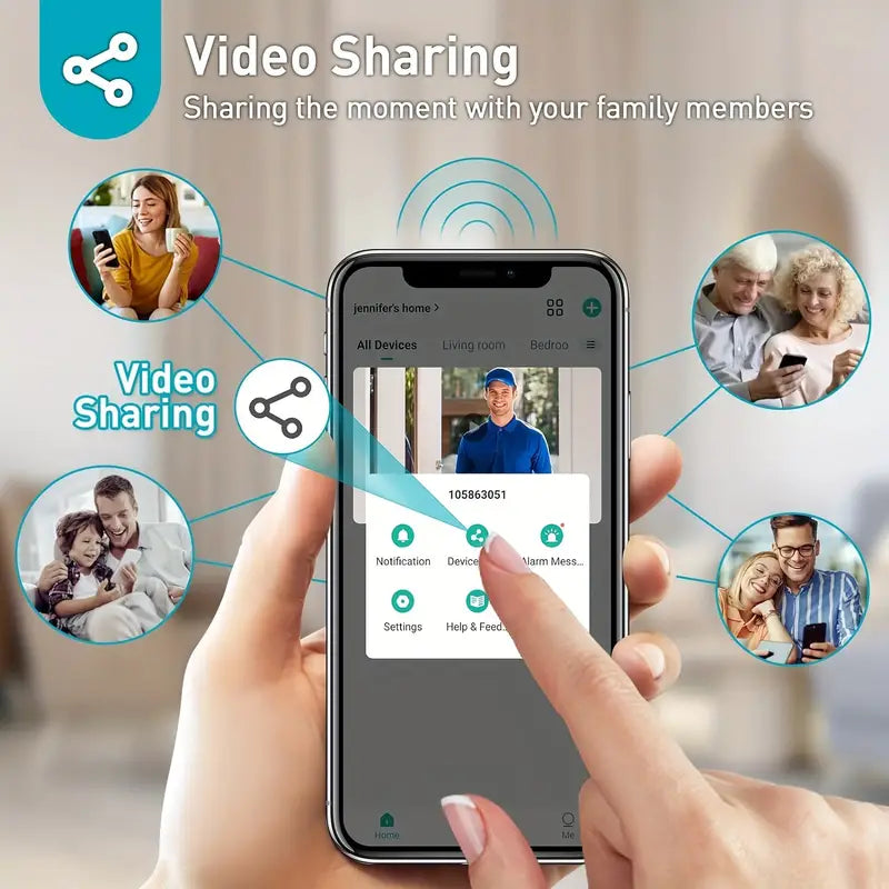 Olyyra Wireless WiFi Video Doorbell – 1080p HD, 166° Wide Angle, PIR Motion Detection, 4400mAh 3-Month Battery, Two-Way Audio, Tuya App | Wired-Free Smart Home Security