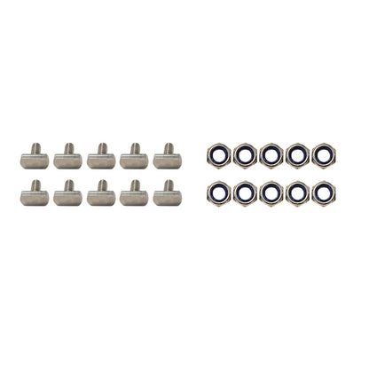 Olyyra M8 T-Slot Bolt Set – 10 Pieces, Strip-Resistant Secure Fit | Rooftop Tent & Roof Rack T-Track Mounting Hardware