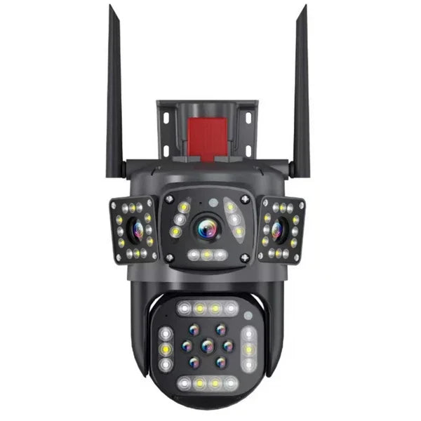 Olyyra 4K Dual-Lens Outdoor WiFi Security Camera – 8MP, 5x Optical Zoom, 360° PTZ, AI Human Tracking, IP66, Full-Color Night Vision 80ft, Alexa Compatible | Cloud & SD Storage