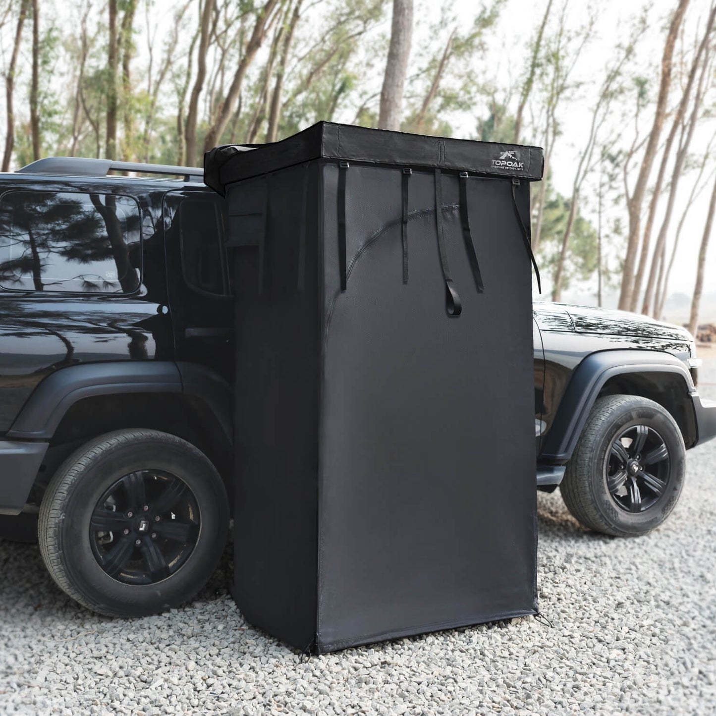 Olyyra Portable Car Shower Tent – 420D Blackout Ripstop Oxford, 65"–71" Adjustable Height, Folds to 43"×4.3"×4.3" | Outdoor Shower, Changing Room & Privacy Shelter