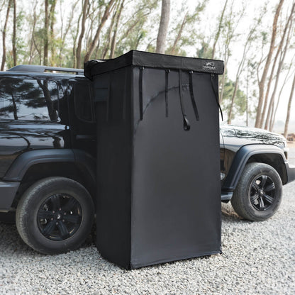 Olyyra Portable Car Shower Tent – 420D Blackout Ripstop Oxford, 65"–71" Adjustable Height, Folds to 43"×4.3"×4.3" | Outdoor Shower, Changing Room & Privacy Shelter