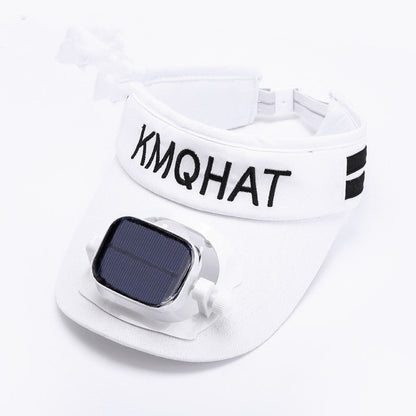 Olyyra Solar-Powered Fan Sun Visor Hat – 800mAh USB Rechargeable, 8–16 Hour Runtime, Adjustable Fan Speed & Angle | Hiking, Camping, Tennis & Outdoor Sports