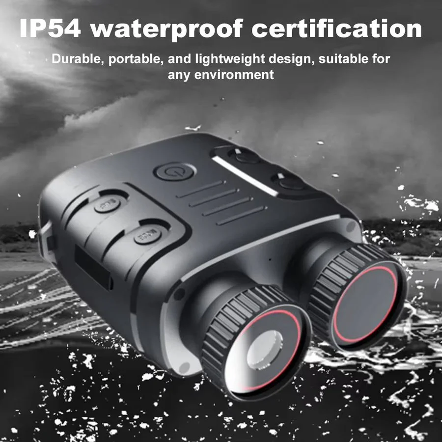Olyyra Night Vision Camera Binoculars – 1080p 30fps, 984ft Night Range, 10MP Photos, F1.2 Aperture, 5x Zoom, IP54 Waterproof, 7-Level IR | Hunting, Wildlife & Outdoor Exploration