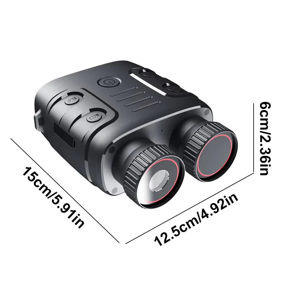 Olyyra Night Vision Camera Binoculars – 1080p 30fps, 984ft Night Range, 10MP Photos, F1.2 Aperture, 5x Zoom, IP54 Waterproof, 7-Level IR | Hunting, Wildlife & Outdoor Exploration