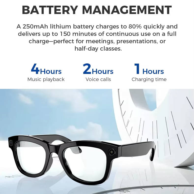Olyyra Smart Glasses with 1080P Camera & Bluetooth Audio – Hands-Free Recording, AI Translation, Triple Mic, UV Protection & 7-Hour Battery for Travel & Daily Use