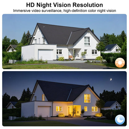 Olyyra 2K Solar Wireless Floodlight Security Camera – PIR Human Detection, Color Night Vision, Two-Way Audio, IP66 Weatherproof & 128GB Storage