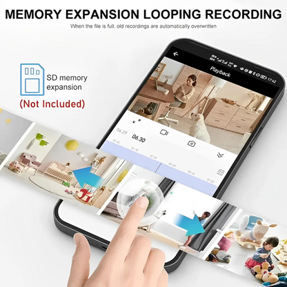 Olyyra Wireless Mini Security Camera – 1080P HD, Wide-Angle Night Vision, Motion Alerts, Loop Recording & 128GB Support for Indoor Home, Pet & Office Monitoring