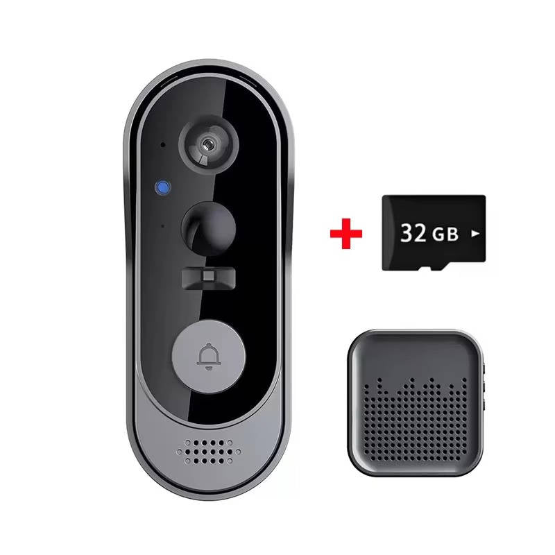 Wireless Smart Video Doorbell – No Subscription, PIR Motion Detection, HD Wide-Angle Night Vision, Voice Changer, 1800mAh 6-Month Battery, Multi-User App | Wire-Free Home Security