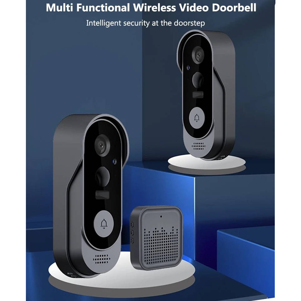 Wireless Smart Video Doorbell – No Subscription, PIR Motion Detection, HD Wide-Angle Night Vision, Voice Changer, 1800mAh 6-Month Battery, Multi-User App | Wire-Free Home Security