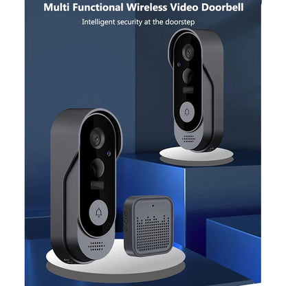Wireless Smart Video Doorbell – No Subscription, PIR Motion Detection, HD Wide-Angle Night Vision, Voice Changer, 1800mAh 6-Month Battery, Multi-User App | Wire-Free Home Security
