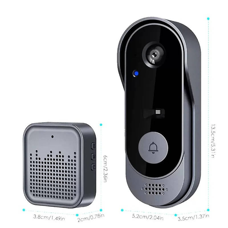Wireless Smart Video Doorbell – No Subscription, PIR Motion Detection, HD Wide-Angle Night Vision, Voice Changer, 1800mAh 6-Month Battery, Multi-User App | Wire-Free Home Security