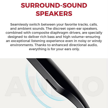 Olyyra Smart Glasses with 1080P Camera & Bluetooth Audio – Hands-Free Recording, AI Translation, Triple Mic, UV Protection & 7-Hour Battery for Travel & Daily Use