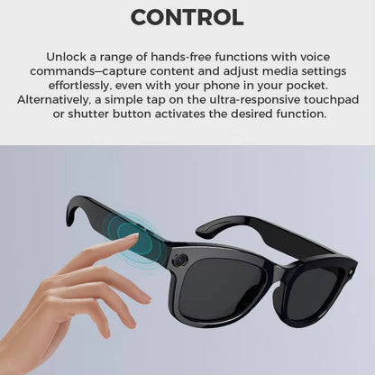 Olyyra Smart Glasses with 1080P Camera & Bluetooth Audio – Hands-Free Recording, AI Translation, Triple Mic, UV Protection & 7-Hour Battery for Travel & Daily Use