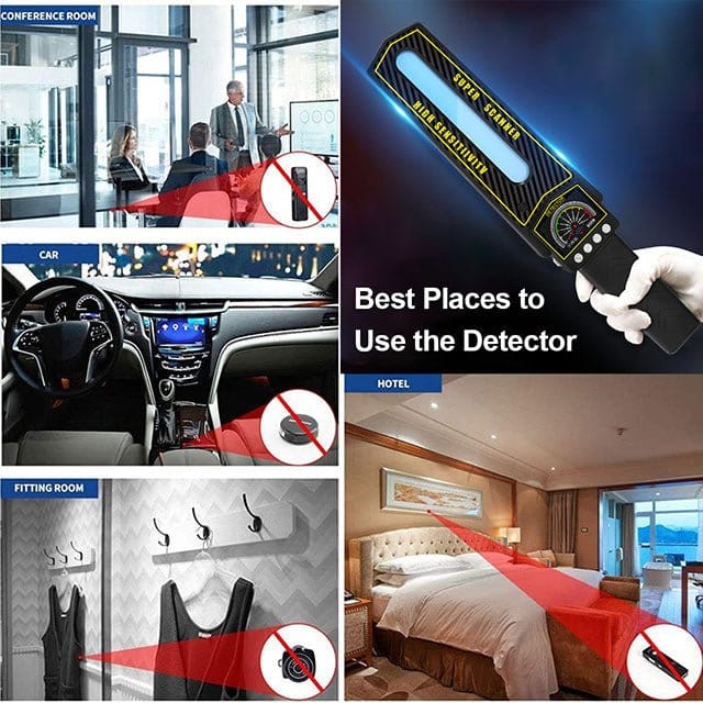 Olyyra RF Bug Detector Scanner – Portable Hidden Camera, GPS Tracker & Wireless Listening Device Finder for Hotels, Vehicles & Travel Privacy