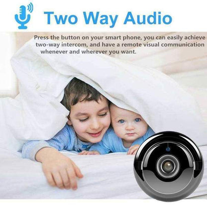 Olyyra Mini WiFi Security Camera – 1080p HD, 150° Wide Angle, 12 IR Night Vision Lights, Motion Detection, 64GB Loop Recording, iOS & Android App | Home, Baby & Pet Monitor