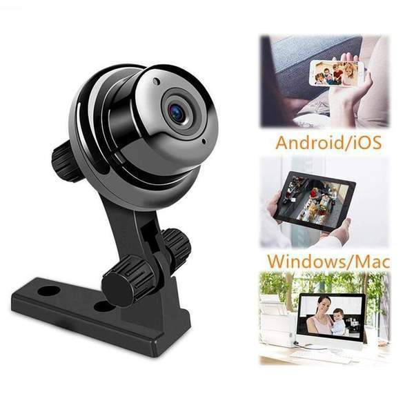 Olyyra Mini WiFi Home Security Camera – 1080P, 150° Wide Angle, IR Night Vision, Two-Way Audio, Motion Detection & 64GB Loop Recording for Baby, Pet & Remote Monitoring