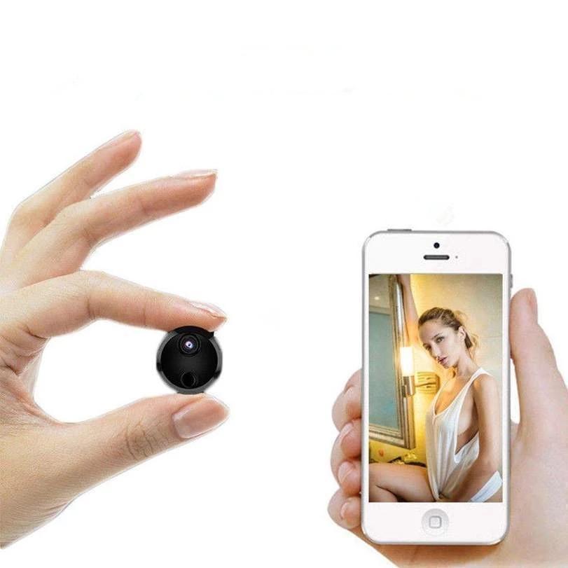 Olyyra Mini WiFi Security Camera – 1080p HD, 150° Wide Angle, 12 IR Night Vision Lights, Motion Detection, 64GB Loop Recording, iOS & Android App | Home, Baby & Pet Monitor