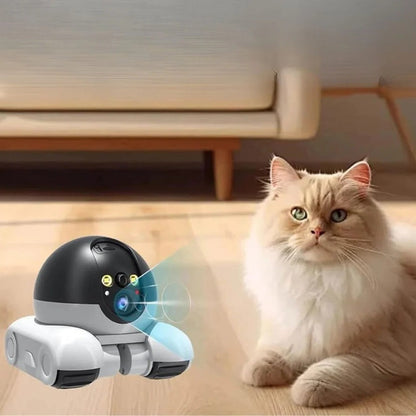 Olyyra Indoor Mobile Pet Camera – 1080p HD Live Streaming, Remote Drive Control, Two-Way Audio, Night Vision, WiFi App | Dog & Cat Home Monitor