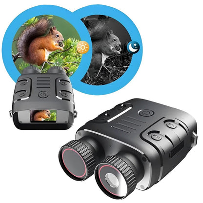 Olyyra Night Vision Camera Binoculars – 1080p 30fps, 984ft Night Range, 10MP Photos, F1.2 Aperture, 5x Zoom, IP54 Waterproof, 7-Level IR | Hunting, Wildlife & Outdoor Exploration