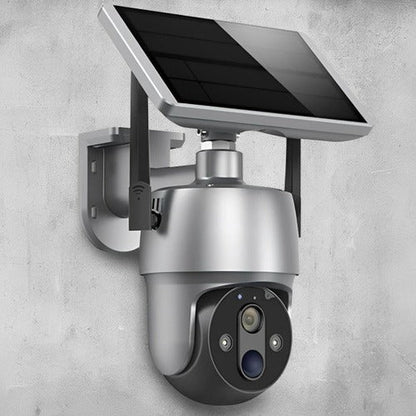 360° Solar-Powered Outdoor Surveillance Camera – 1080p HD, IP66 Waterproof, Color Night Vision, 355°+90° Dual-Axis Rotation, Two-Way Audio, WiFi App | Wire-Free Garden, Driveway & Home Security