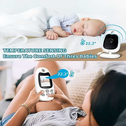 Olyyra Wireless Baby Monitor with Night Vision & Two-Way Audio – 3.5" Color LCD, 984 ft Range, 8-Hour Battery & Temperature Display