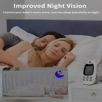 Olyyra Wireless Baby Monitor with Night Vision & Two-Way Audio – 3.5" Color LCD, 984 ft Range, 8-Hour Battery & Temperature Display