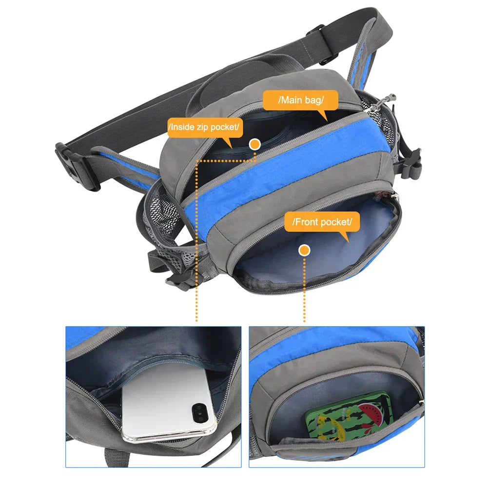Olyyra Running Belt – Ultralight Water-Repellent, Waterproof Zip Pockets, Adjustable Waist, Breathable Polyester | Jogging, Hiking, Cycling & Outdoor Sports