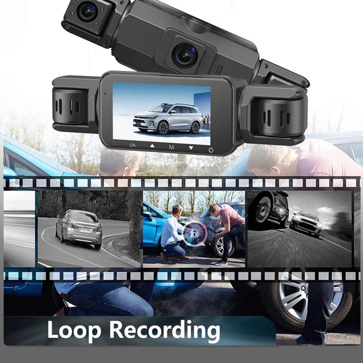 Olyyra 4-Channel Smart Dash Cam System – 1920P Front, 360° Coverage, 8 IR Night Vision, WiFi App Control & Parking Monitor for Full Vehicle Security