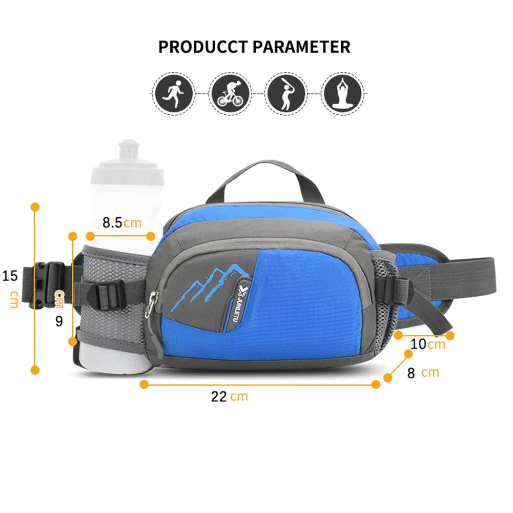 Olyyra Running Belt – Ultralight Water-Repellent, Waterproof Zip Pockets, Adjustable Waist, Breathable Polyester | Jogging, Hiking, Cycling & Outdoor Sports