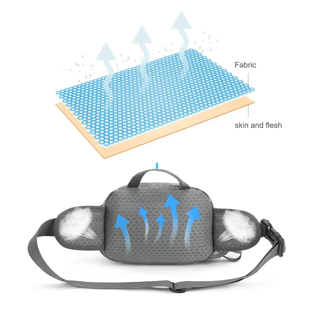 Olyyra Running Belt – Ultralight Water-Repellent, Waterproof Zip Pockets, Adjustable Waist, Breathable Polyester | Jogging, Hiking, Cycling & Outdoor Sports