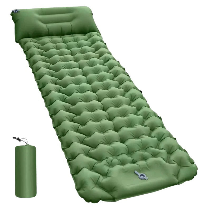 The Ultralight Sleeping Pad S2 – Built-In Foot Pump, 30-Second Inflation, Linkable Snap Buttons, Moisture-Resistant | Hiking, Camping, Beach & Outdoor Adventures