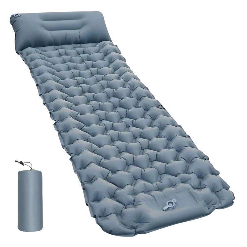 The Ultralight Sleeping Pad S2 – Built-In Foot Pump, 30-Second Inflation, Linkable Snap Buttons, Moisture-Resistant | Hiking, Camping, Beach & Outdoor Adventures