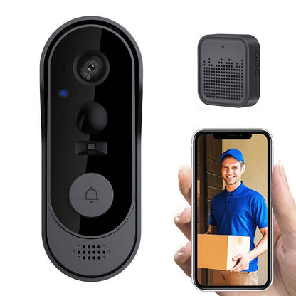 Wireless Smart Video Doorbell – No Subscription, PIR Motion Detection, HD Wide-Angle Night Vision, Voice Changer, 1800mAh 6-Month Battery, Multi-User App | Wire-Free Home Security
