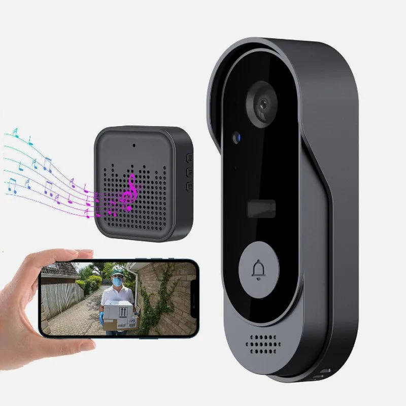 Wireless Smart Video Doorbell – No Subscription, PIR Motion Detection, HD Wide-Angle Night Vision, Voice Changer, 1800mAh 6-Month Battery, Multi-User App | Wire-Free Home Security