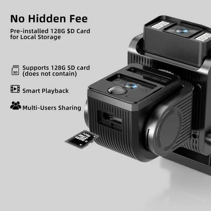 Olyyra Solar Wireless Security Camera – Auto-Tracking Dual Lens, 1080P HD, 355° Rotation, Color Night Vision, PIR Smart Detection & IP66 Weatherproof