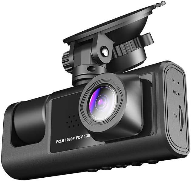 Olyyra 3-Channel Dash Cam Front Rear & Cabin – 1080P, 170° Wide Angle, 4 IR Night Vision Lights, Crash Detection & 24-Hour Parking Monitor with 2" Display