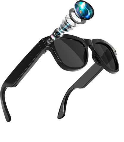 Olyyra Smart Glasses with 1080P Camera & Bluetooth Audio – Hands-Free Recording, AI Translation, Triple Mic, UV Protection & 7-Hour Battery for Travel & Daily Use