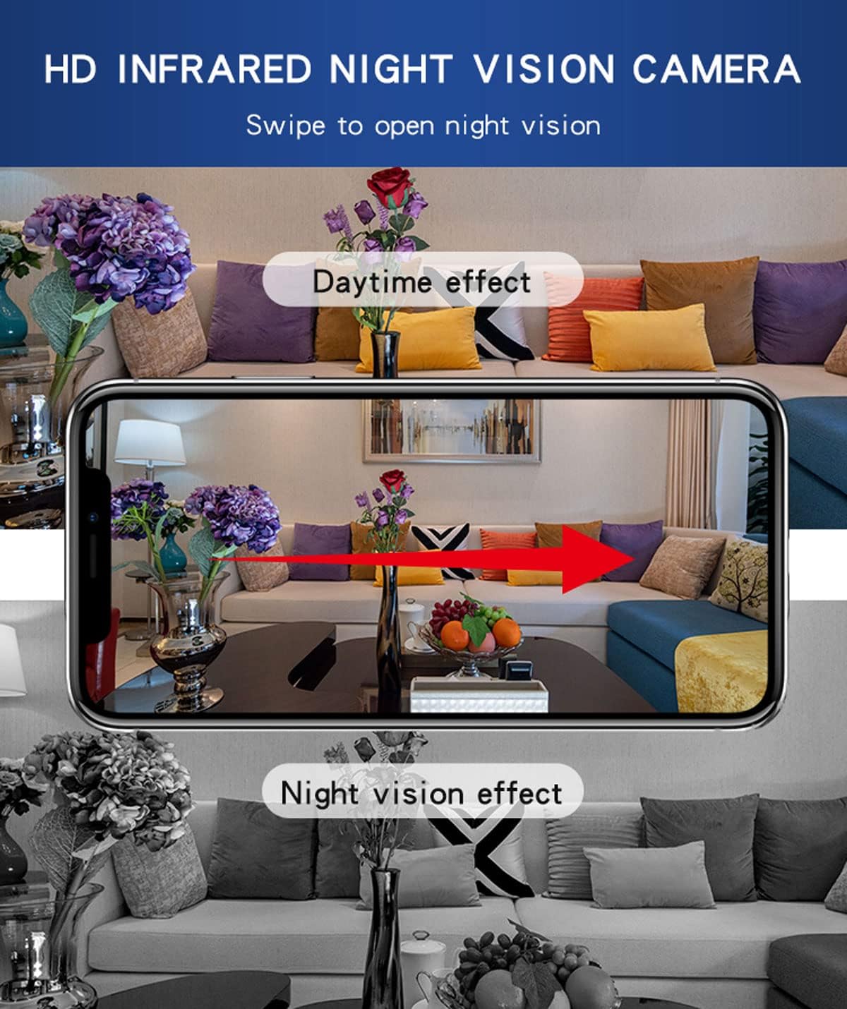 Mini WiFi Security Camera – 1080P Night Vision & Magnetic Mount