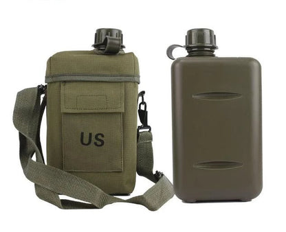 Olyyra 2L Hiking Canteen Water Bottle – Spill-Proof Screw Top Lightweight Outdoor Water Bottle for Hiking, Camping & Trail Use