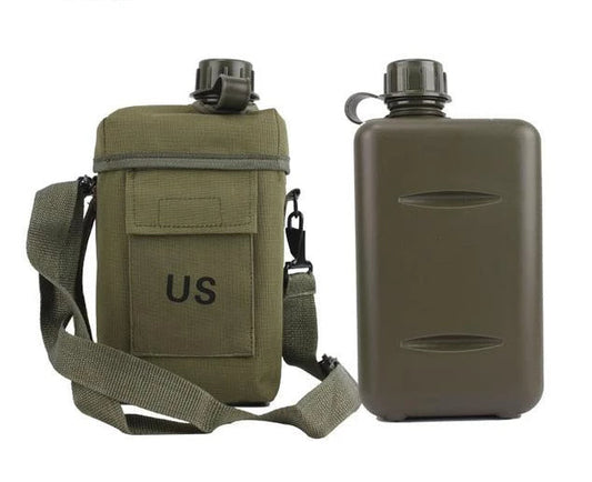 Olyyra 2L Hiking Canteen Water Bottle – Spill-Proof Screw Top Lightweight Outdoor Water Bottle for Hiking, Camping & Trail Use