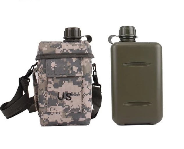 Olyyra 2L Hiking Canteen Water Bottle – Spill-Proof Screw Top Lightweight Outdoor Water Bottle for Hiking, Camping & Trail Use