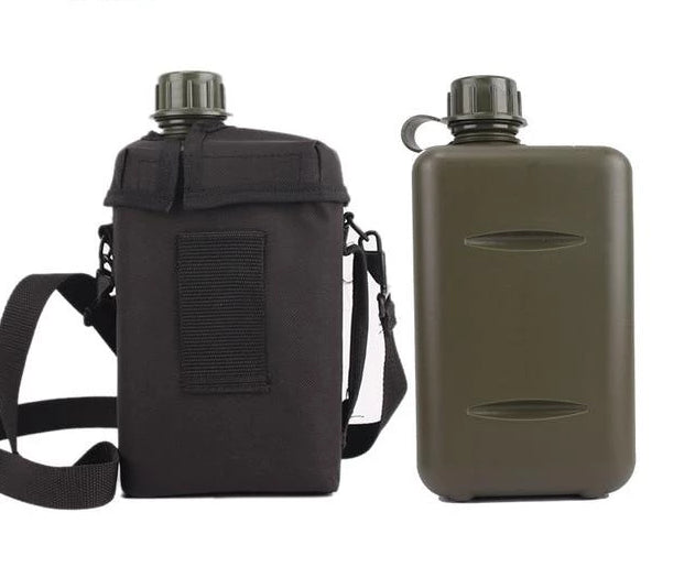 Olyyra 2L Hiking Canteen Water Bottle – Spill-Proof Screw Top Lightweight Outdoor Water Bottle for Hiking, Camping & Trail Use