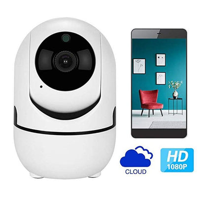 Olyyra 360° Intelligent Pan-Tilt Security Camera – Smart Motion & Sound Tracking, 33 ft Night Vision, 92° Wide Angle, Free Cloud & Local Storage