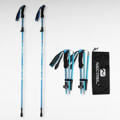 Olyyra Ergonomic Trekking Poles – Aerospace-Grade Aluminum, 250g Per Pole, 32–125cm Quick-Lock Adjustable, Anti-Slip Grips | Hiking, Trekking & Backpacking
